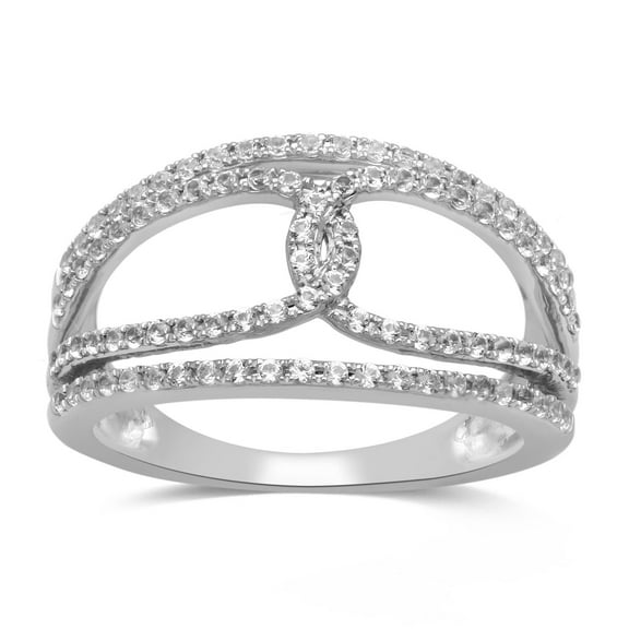 925 Cr. White Sapphire Ring