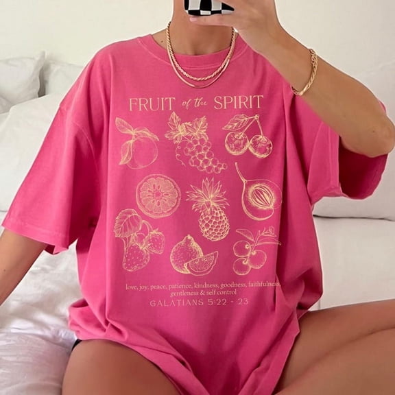 Fruit of the Spirit Christian Merch TShirt, Trendy Aesthetic Bible Verse Shirt, Fruit T-shirt TH220557