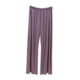thumbnail image 5 of FRSASU Womens Pajamas Sets 2 Piece Lounge Set Mock Neck Short Sleeve Tops Long Pants Comfy Soft Pjs Loungewear with Pockets Purple-A, 5 of 9