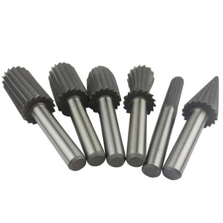 

Umitay 6pcs 6mm Shank Tungsten Steel File Cutter Engraving Grinding Bit Rotary Tools