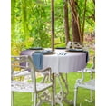 thumbnail image 3 of nqOlkjepod Dark Purple Ombre Outdoor Tablecloth with Umbrella Hole & Zipper, Purple White Gradient Modern Abstract Art Round Table Cover 60 Inch, Dining Waterproof Table Cloth Protector for Patio, 3 of 7