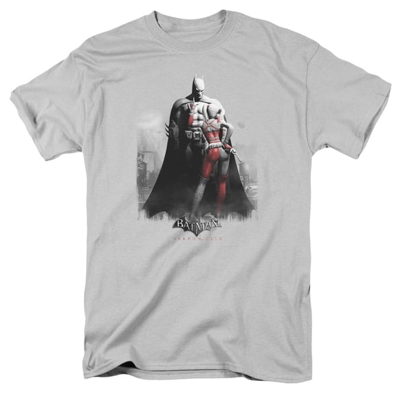 Batman Men's  Harley And Bats T-shirt Silver