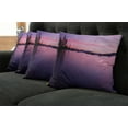 thumbnail image 2 of Ambesonne Nautical Throw Pillow Cover 4 Pack, Calm Lake Tahoe, 24", Purple, 2 of 6