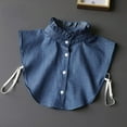 thumbnail image 6 of CAILDANL Denim Detachable Collar Shirt,Half Blouse False Collar for Lady Girls, 6 of 7