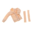 thumbnail image 1 of Suéter abotonado a escala 1/12, mini jersey, prenda exterior holgada hecha a mano para 6 beige, 1 of 9