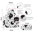 thumbnail image 7 of Black and White Halloween Doodle Apron-Garden Aprons for Women with Pockets-Cotton Linen Waterproof Kitchen Cooking Gardening Aprons Adjustable for Kitchen,Cooking,BBQ and Salon 32"x27", 7 of 7
