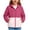 Hot Pink, variant on Girls Hooded Jacket Kids Lightweight Color Block Toddler Rain Coats with Pockets Packable Windbreaker Outerwear Size 5-16 Years Light Blue