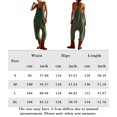 thumbnail image 2 of Pantalones Monos Cuello en V Una pieza Color sólido Bolsillos para mujer Traje diario Kuymtek Verde T XL para Mujer, 2 of 6