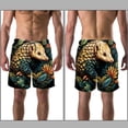 thumbnail image 3 of luoweisi Men's Beach Shorts Quick Dry Swim Trunks with Mesh Lining Unique Pangolin L, 3 of 5