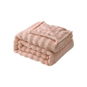 Bdday Cute Blanket Solid Colour Flannel Rabbits Hair Blanket Nap Cover Blanket Heavy Sofa Blanket Velvet Blanket Weighted Blanket Kids