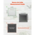 thumbnail image 2 of KFFKFF Air Filter Grille, Suitable for W20 x H20 Inch Duct Opening, Filter Excluded, Wall-Mounted Air Vent Cover, Powder-Coated Steel Air Grill with Removable Face/Door for 1 inch Filters, 2 of 9
