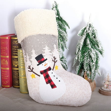 

Frostluinai Christmas Deal All! Christmas Decoration Socks Festival Printing Gift Bag Pendant Candy Bag