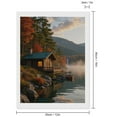 thumbnail image 2 of Diamond Art Kits for Adults - Rustic Cabin by Serene Lake 5d Diamond Painting for Adults, Diamond Art for Adults Beginners, Frameless Diamond Painting Kits for Adults for Home Wall Decor, 2 of 7