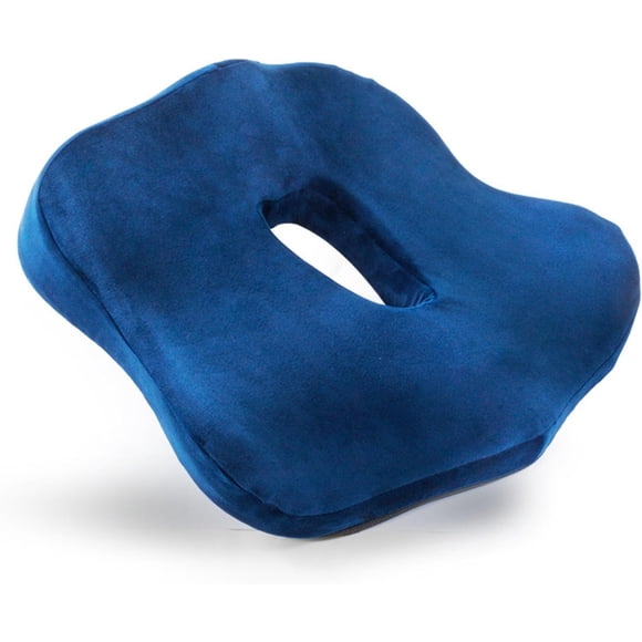 Seat Cushion, Thick Memory Foam Chair Cushion, for Pressure Relief, Tailbone Pain, Sciatica and Back Pain Relief for Office Chair Blue