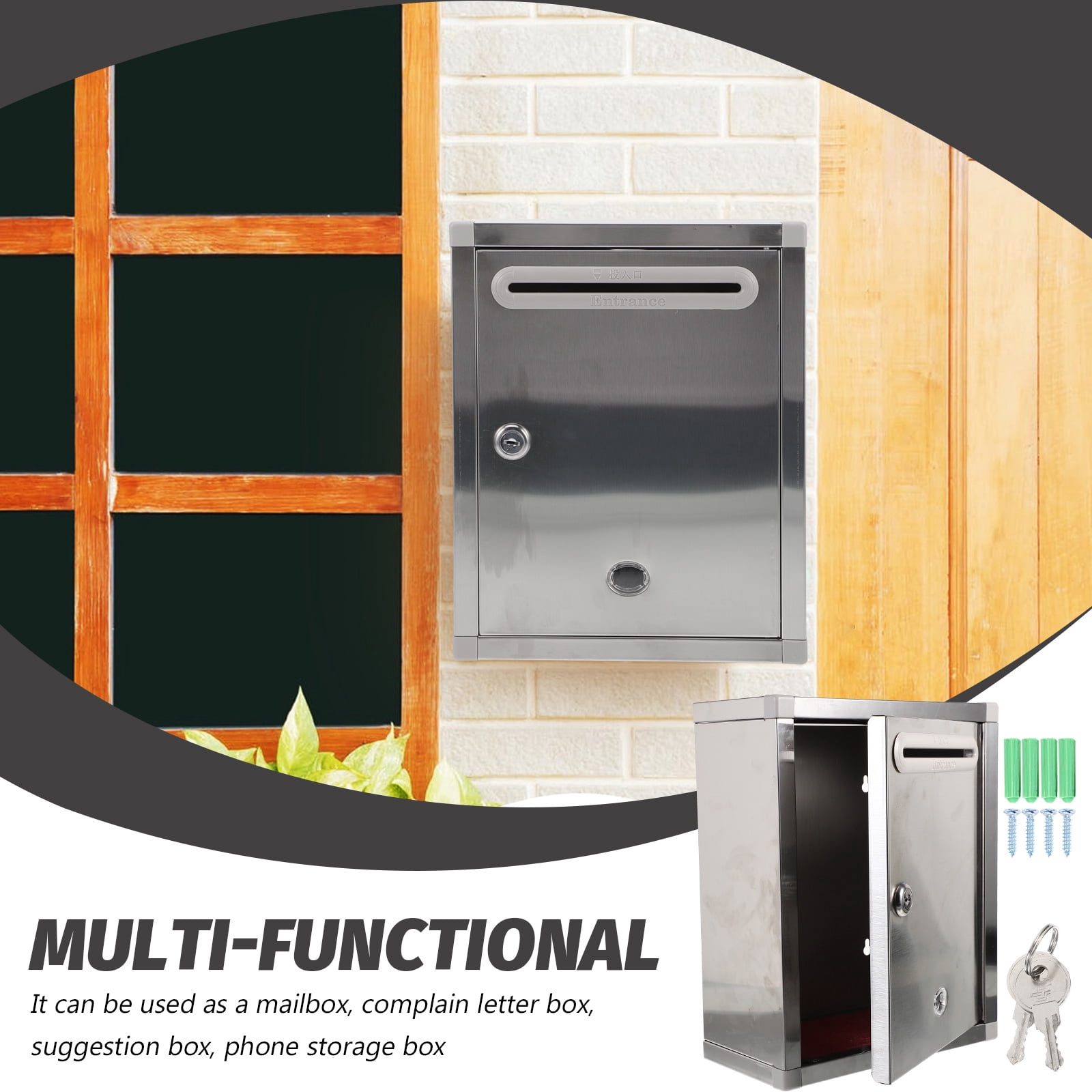 Mailbox Mailboxes Exterior Mounted Office Silver
