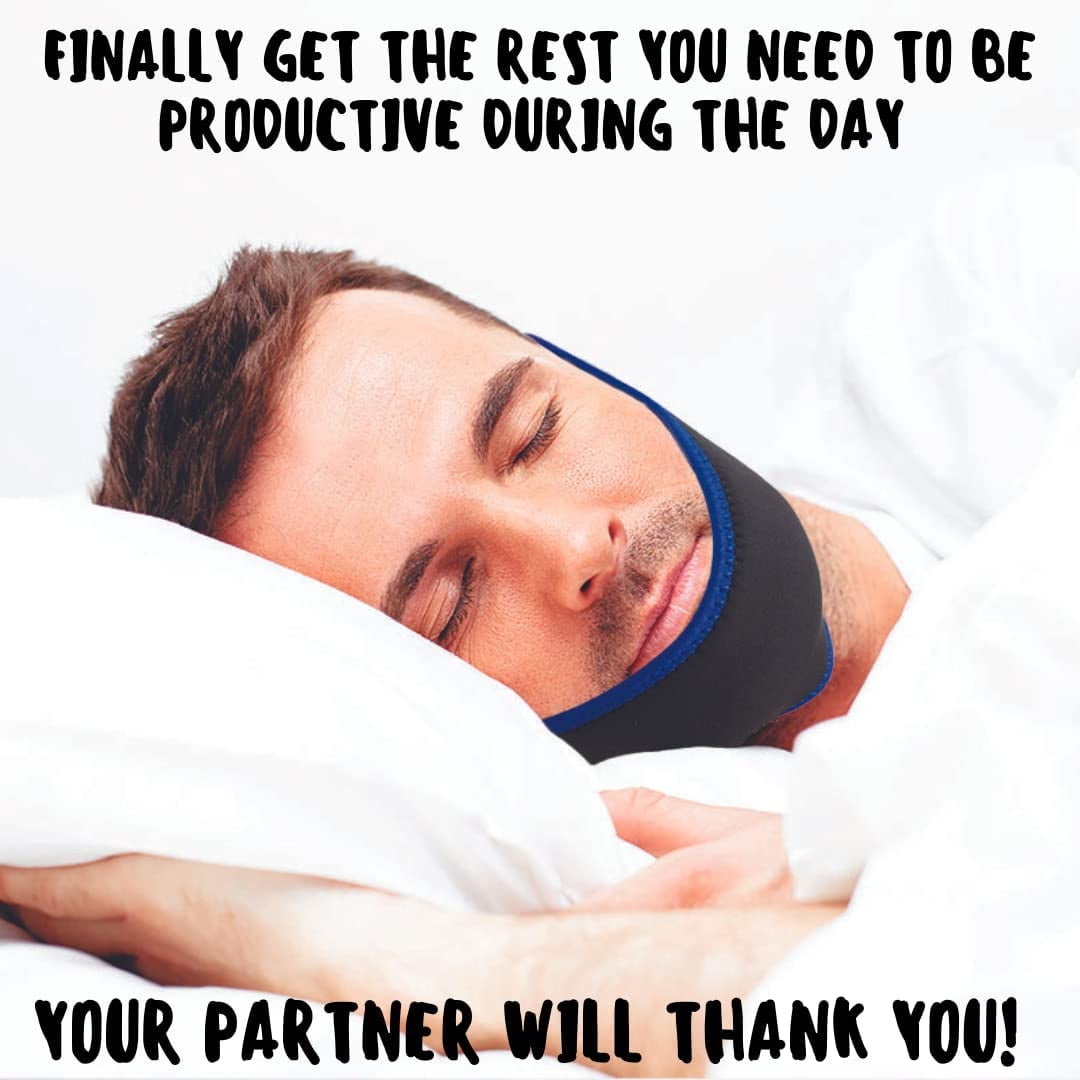 Stop Snoring Chin Strap for Cpap Users - Chin Strap for Snoring to Get The Rest You Deserve - Easy to Put on and Comfortable to Sleep in Anti Snoring Chin Strap Men