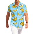 thumbnail image 2 of JULMCOMO Hawaiian Shirt for Men Tropical Print Collared Short Sleeve Casual Button Down Shirt Summer Beach Vacation Tees with Chest Pocket Sky Blue M, 2 of 6