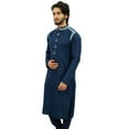 thumbnail image 4 of Atasi Men's Indian Designer Ethnic Gray Cotton Long Kurta Shirt Wear-Small, 4 of 7