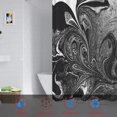 thumbnail image 4 of Marble Abstract Black Decorative Shower Curtain Natural Black Marbling Artwork Long Wide Rust Proof for Bathroom Bathtub Waterproof Washable Elevate Your Space with Modern Luxury (72"x72), 4 of 5