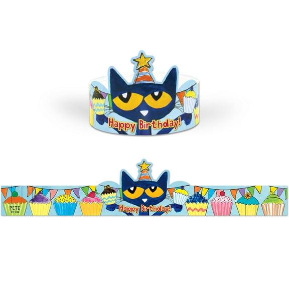 Teacher Created Resources Pete the Cat Happy Birthday Crowns, Pack of 30