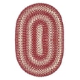 thumbnail image 1 of Homespice Decor 321305 20 x 30 in. Oval Barn Red Ultra Durable Braided Rug, 1 of 1