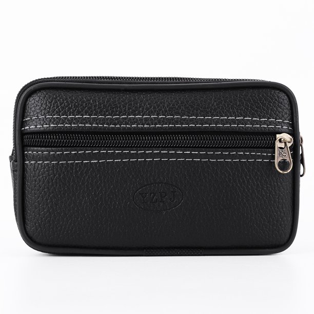 Male Pure Color Mobile Phone Holder Zipper Outdoor Jogging Sports Running Bag