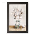 thumbnail image 2 of Gango Home Decor Country-Rustic Cotton Stems; One 12x18in Art Print in Black Frame, 2 of 4