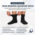 thumbnail image 5 of Comfello Diabetic Quarter Socks for Men & Women Non Binding Seamless Extra Wide Socks 6 Pairs, 5 of 7