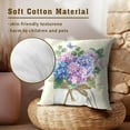 thumbnail image 5 of Hydrangea Flower Throw Pillow Cover Set of 2 16x16 Inch Vintage Blue Purple Floral Jar Watercolor Decorative Couch Pillow Cushion Case for Outdoor Patio Living Room Bedroom Decor, 5 of 6