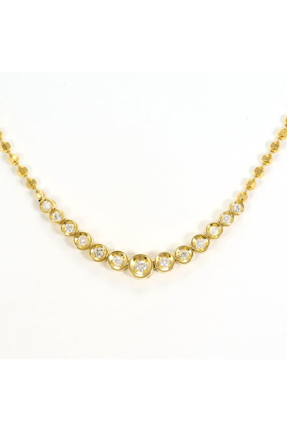 Pre-Owned 18K (18-karat) Yellow Gold Necklace with 0.54ct Diamond, Total Weight 12.5g, 44cm...