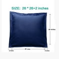thumbnail image 7 of Super Soft Brushed Microfiber Euro Pillow Shams Set of 2, Machine Washable Square Pillow Cases, 26 x 26 inches, Navy Blue, 7 of 7
