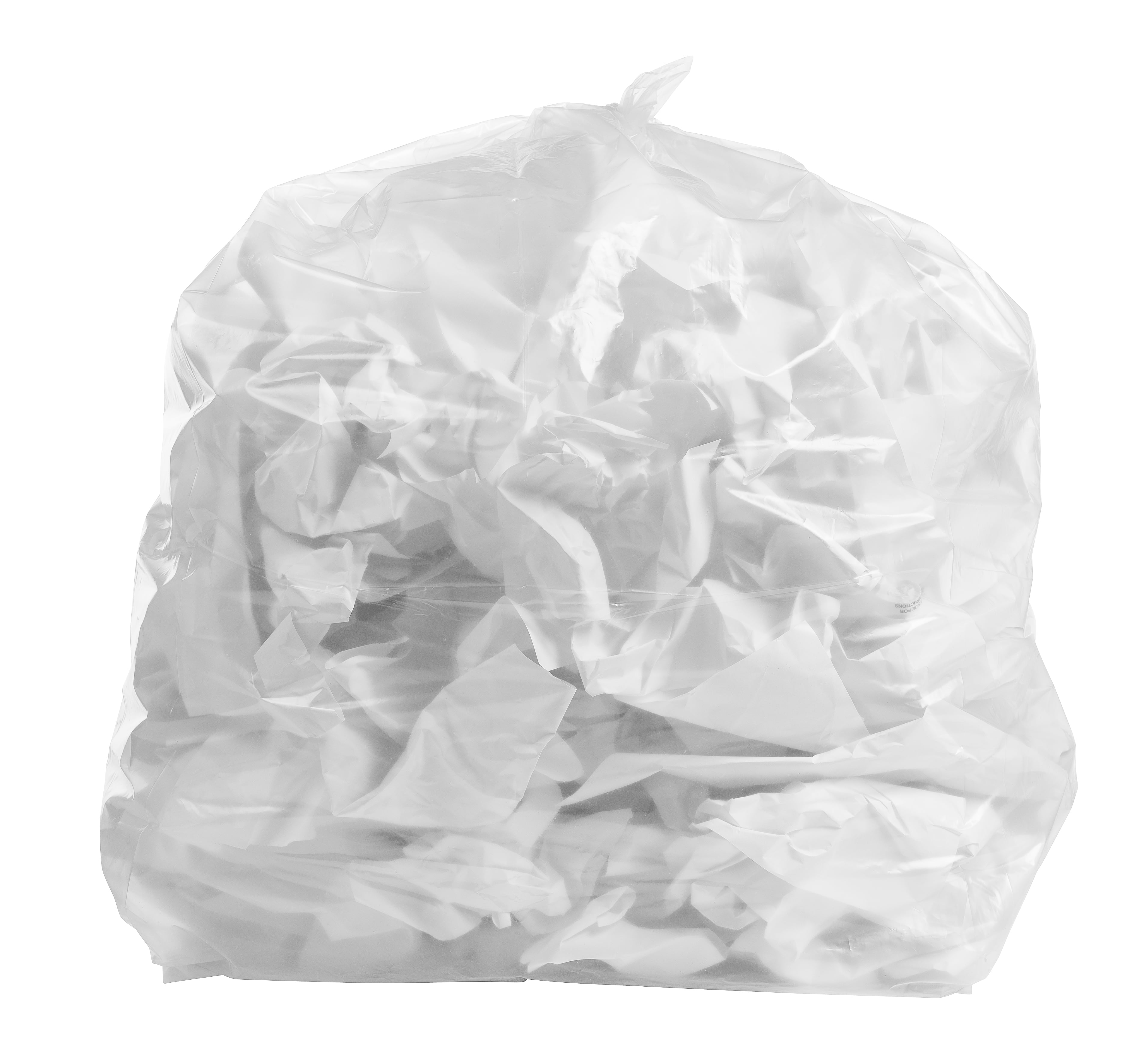 PlasticMill 33 Gallon, Clear, 1.2 MIL, 33x39, 200 Bags/Case, Garbage Bags / Trash Can Liners.