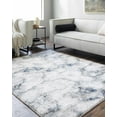 thumbnail image 2 of BoutiqueRugs Titan Contemporary Area Rug - Light Silver, Silver Gray, Metallic Silver - 5'3" x 7', 2 of 6