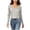 Gray——Fall Savings, variant on Long Sleeve Crop Shirts for Women Notched Neck Lettuce Hem Blouses Fall Slim Fit Tops Hot Pink 2XL