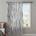 thumbnail image 4 of Black White Lines Sheer Curtains 84 Inches Long, Retro Stripes Texture Minimalist Art Light Filering Curtains, Breathable Simi Curtain Privacy Drapes for Living Room Bedroom Window Treatment, 4 of 9