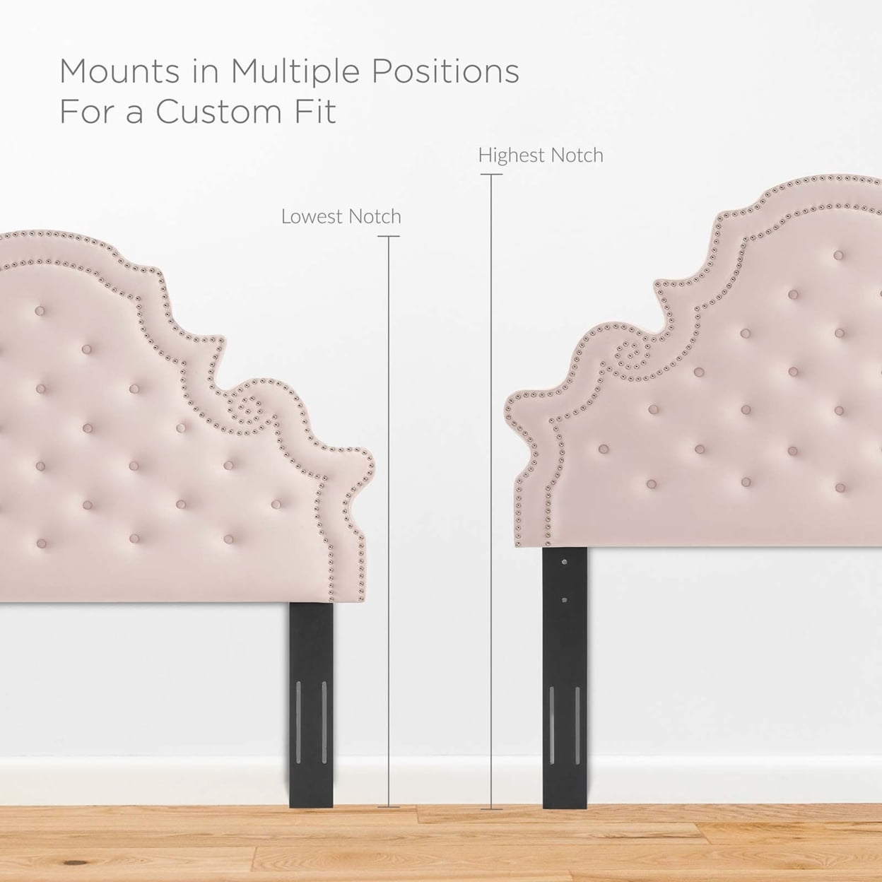 Modway Diana Tufted Performance Velvet Full/Queen Headboard in Pink