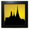 thumbnail image 1 of Thai Culture Shadow Temple Black Square Frame Picture Wall Tabletop, 1 of 3
