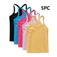 thumbnail image 4 of Eltusu Girls Tank Tops, Y-Back Fashion 5 Pieces Cotton Sleeveless Shirts Yellow Size 12-13 T, 4 of 5