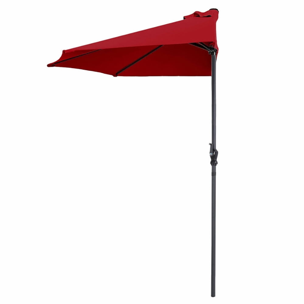 Aimee Lii 9Ft Patio Bistro Half Round Umbrella, Table Umbrella Outdoor Patio, Red Aimee Lii 9Ft Patio Bistro Half Round Umbrella, Table Umbrella Outdoor Patio, Red
