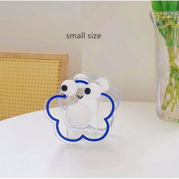 Lindo soporte para bolígrafos de acrílico con forma de huevo de oso, florero con adornos kawaii, organizador de escritorio multifuncional, caja de almacenamiento, papelería escolar