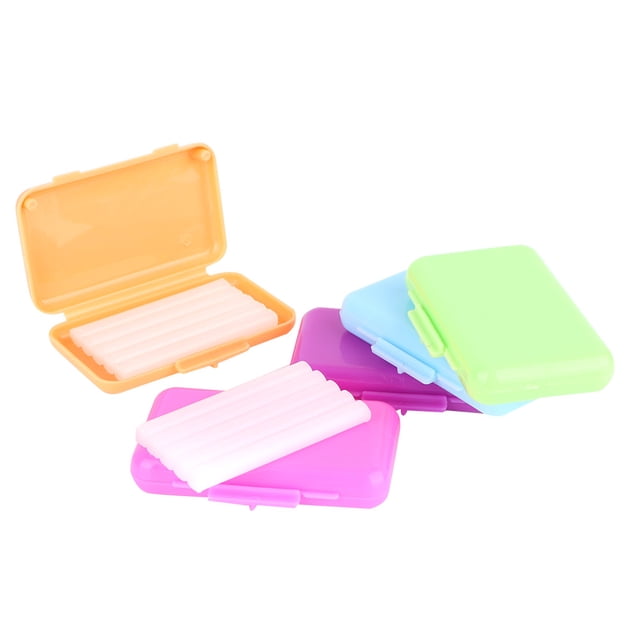 Cera De Alivio De Ortodoncia Manzana Naranja Uva Menta 5 Cajas, Previene Úlceras Bucales, Limpieza De Dientes, Imprescindible Para Frenos, Cajas Pequeñas Y Portátiles