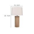 thumbnail image 5 of Benzara BM241215 Ceramic Table Lamp with Diamond Pattern, White & Beige, 5 of 5