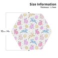 thumbnail image 2 of Fuzoiu Easter Colorful Rabbit Print Leather Coasters Set,Drink Coasters Set of 4,for Tabletop Protection, Durable PVC Coasters,Home Décor and Housewarming Gift-Hexagon, 2 of 6