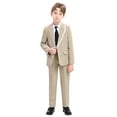 thumbnail image 4 of MKOSPLRT Boy's Tuxedos Toddler Formal Suits Set Kids Slim Fit Suit for Weddings 6 Piece Balzer Jacket Button Down Shirts Pants Ties and Brooches, 4 of 9