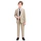 thumbnail image 4 of Odeerbi 1-14 Años Niños Trajes Slim Fit Esmoquin Conjunto Vestido Camisa Vestido Pantalones Blazer Chaqueta Chaleco Corbata Broche Conjuntos Traje Formal Conjunto Fiesta Boda, 4 of 9
