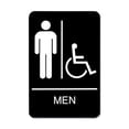 thumbnail image 2 of Ada Sign, Men/wheelchair Accessible Tactile Symbol, Plastic, 6 X 9, Black/white | Bundle of 5 Each, 2 of 2