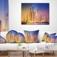 thumbnail image 3 of Designart Dubai Marina Skyscrapers Panorama - Cityscape Throw Pillow - 16x16, 3 of 4