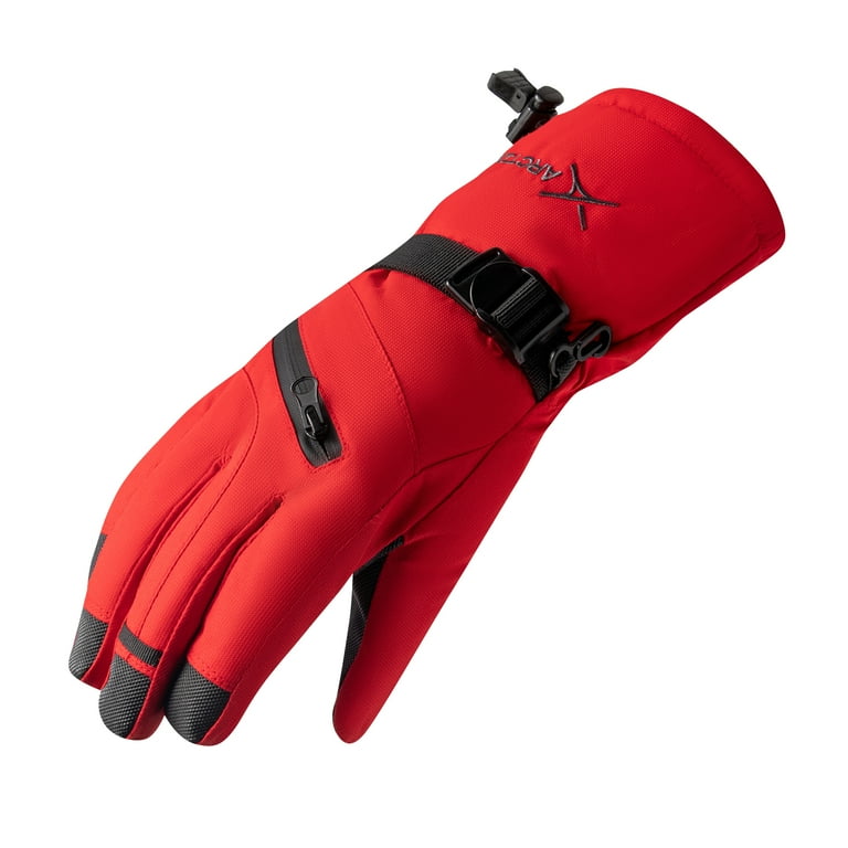 Arctix Insulated Waterproof Snowboard Downhill Ski Gloves for Women Large Red