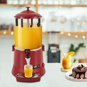 Miumaeov 10 L Commercial Hot Chocolate Dispenser Hot Beverage Warmer Hot Chocolate Maker Machine Hot Drinks Pot 110V 400W Electric Chocolate Heater with Adjustable Temperature 86-194 °F Red