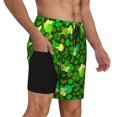 thumbnail image 2 of Fotbe leaves and glasses of bee Men’s Swim Trunks Quick Dry Swim Shorts Board Shorts with Mesh Lining-Medium, 2 of 6